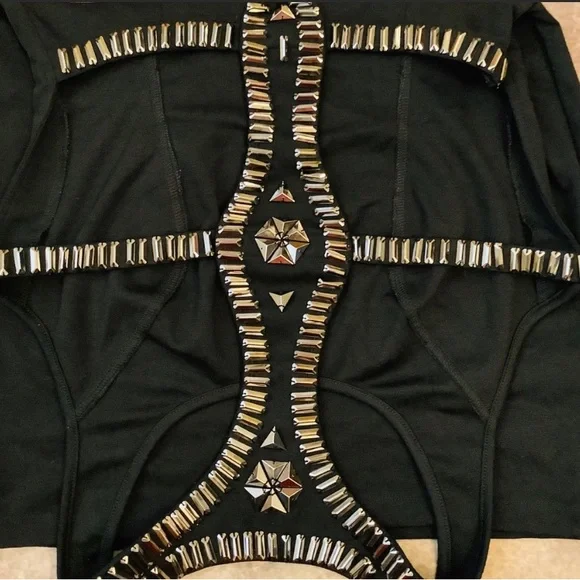 ASOS Black sequin halter dress - Picture 7 of 8